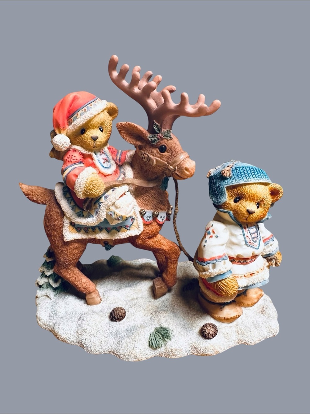Cherished Teddies Sven and Liv Christmas #272159 1997 Reindeer Winter All Paths